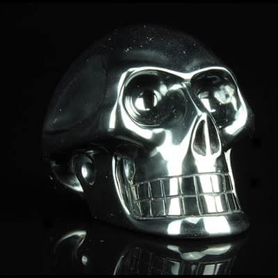 Carved Hematite Skull