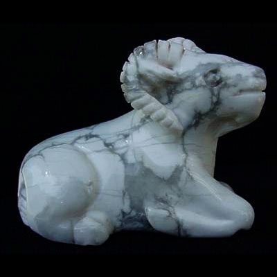 Howlite carved Goat