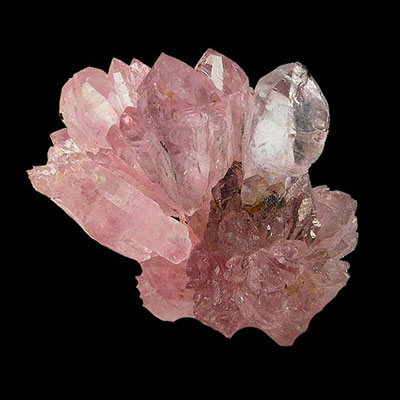 Crystallized Rose Quartz Cluster