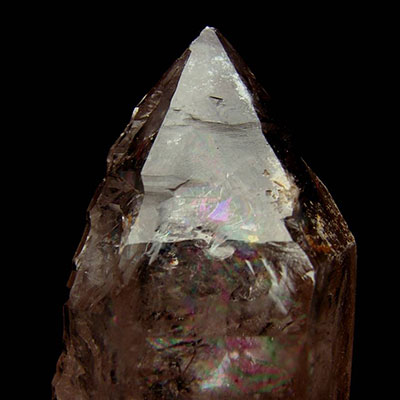 Smoky Elestial Rainbow Quartz Crystal
