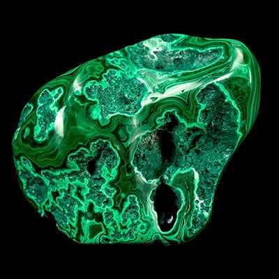 Polished Malachite Brain!