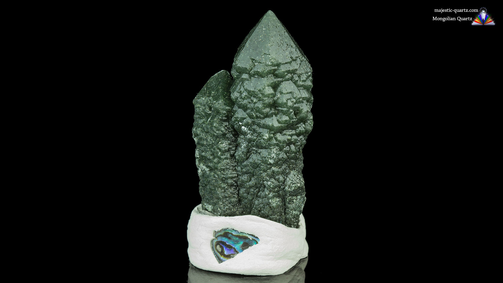 2.5 cristaux naturels de la Mongolie Chine-99 g-intérieur de cristal de  Quartz vert mongol Elestial lémurien spécimen minéral géométrie P11058 -   France